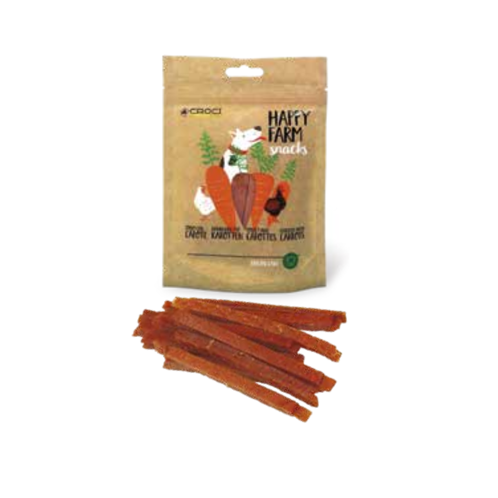 Happy Farm carne secca con ortaggi o frutta 80gr