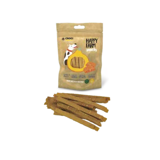 Happy Farm carne secca con ortaggi o frutta 80gr
