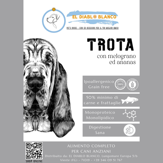 GRAINFREE PER CANI ANZIANI TROTA CON MELOGRANO E ANANAS