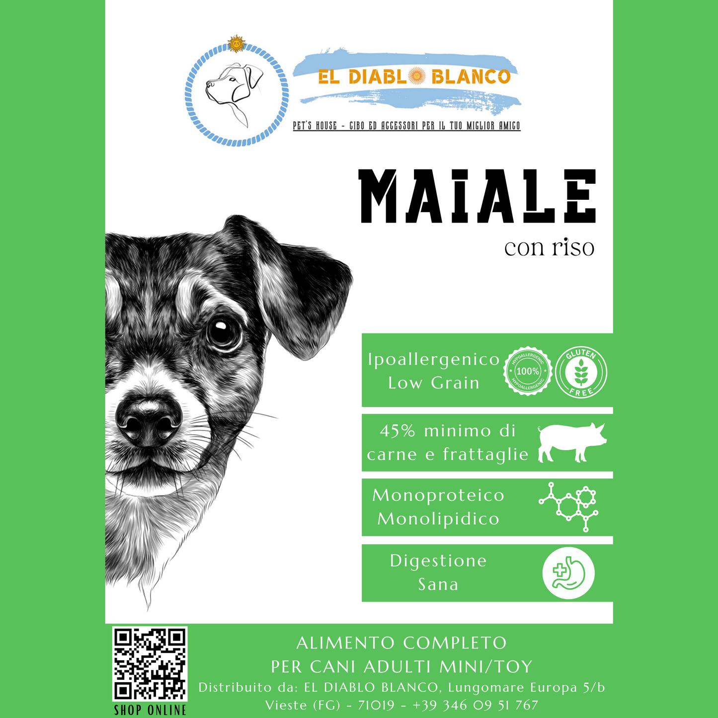 LOW GRAIN ADULTO SMALL MONOPROTEICO MAIALE E RISO