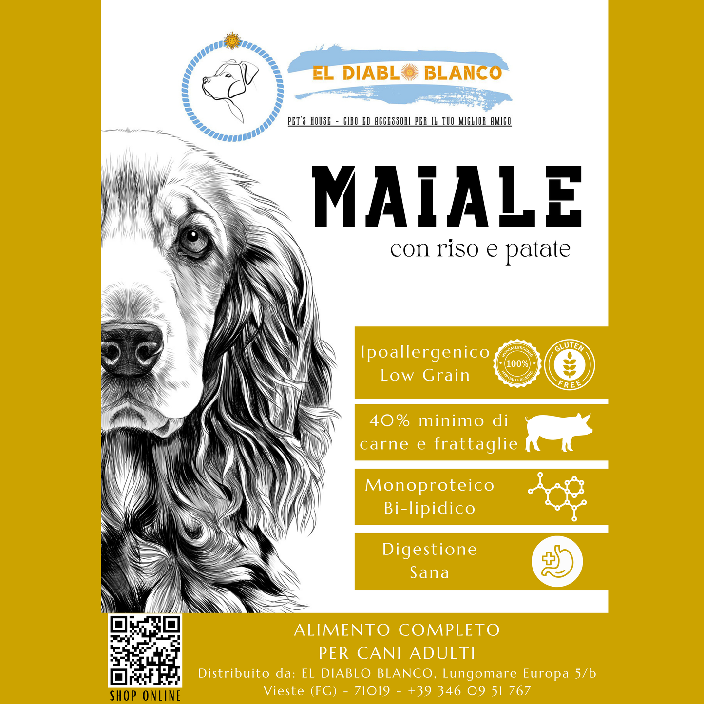 LOW GRAIN CANE ADULTO MAIALE RISO E PATATE