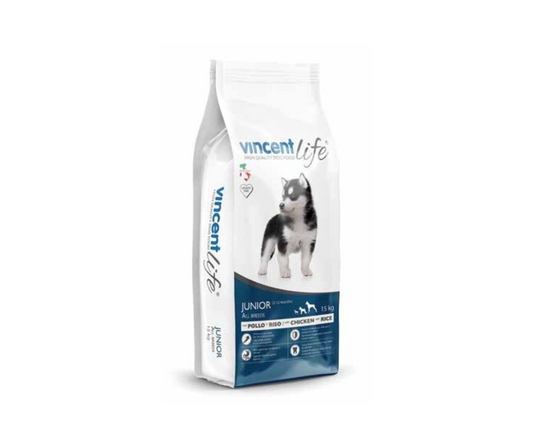 VincentLife Puppy and Junior Pollo e riso 15KG