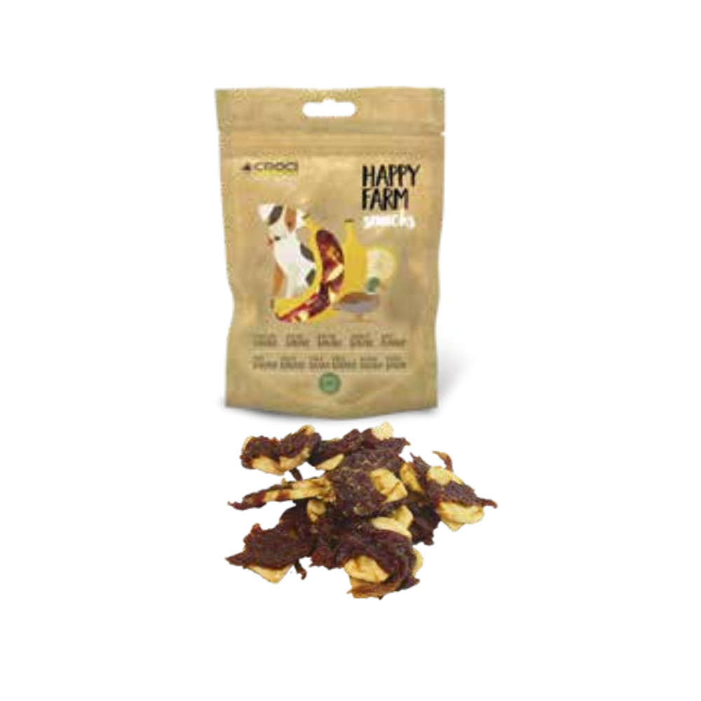 Happy Farm carne secca con ortaggi o frutta 80gr