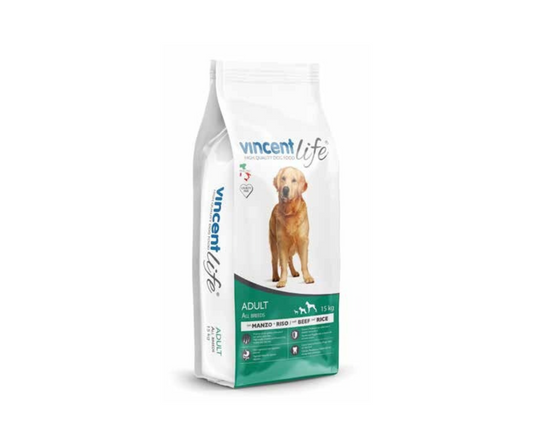 VincentLife Adulto Manzo e Riso mantenimento 15KG