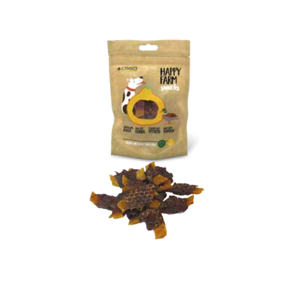 Happy Farm carne secca con ortaggi o frutta 80gr