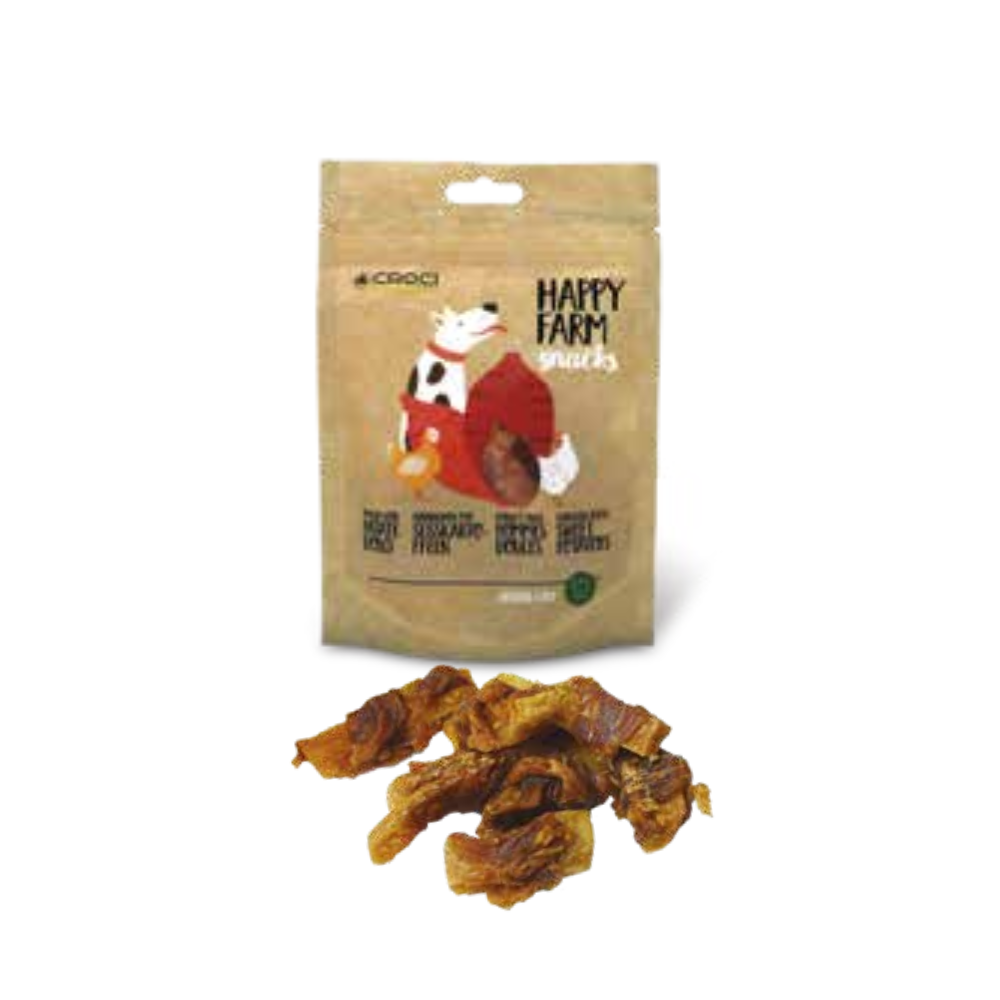 Happy Farm carne secca con ortaggi o frutta 80gr