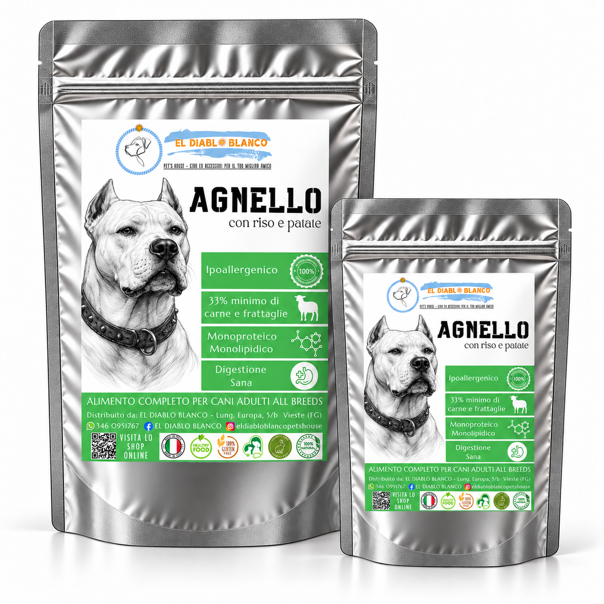 🐑 Cibo naturale Monoproteico Ipoallergenico all'Agnello – Adult All Breeds